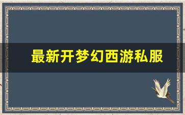 最新开梦幻西游私服