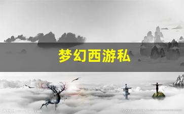 梦幻西游私(梦幻西游私sf网站)
